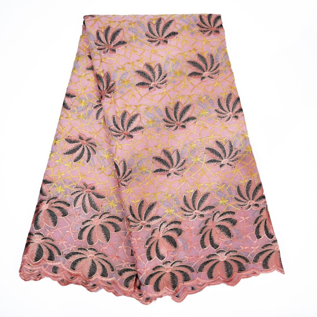 Lemon Tea Designer Lace Fabric - 5 Yards LT1008
