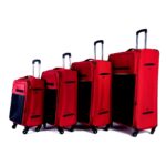 Pigeon Luggage 4 Pieces Set Red and Black Color