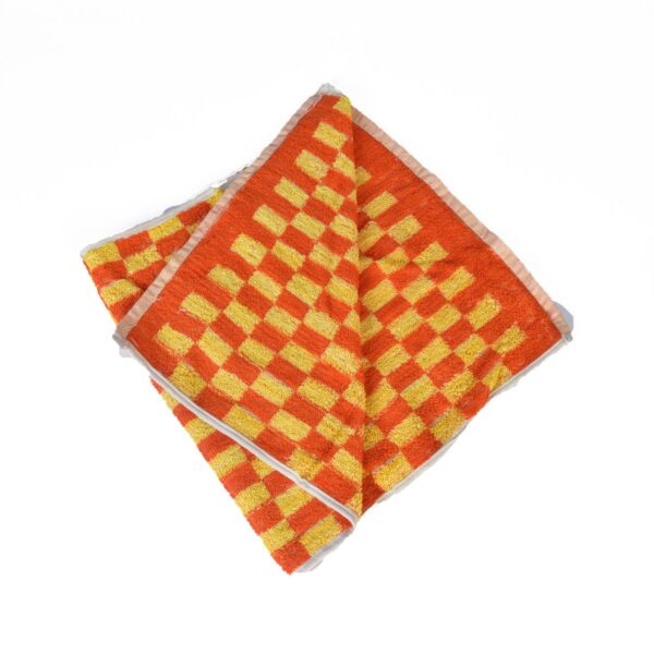 Saloon Towel - Orange and Yellow Color 26"x13" 100% Cotton