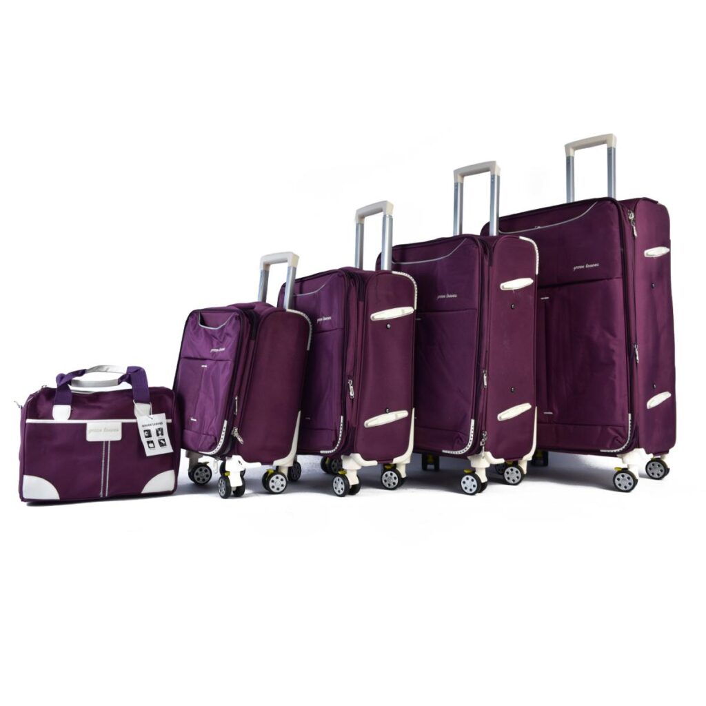 Swiss Polo Luggage 5 Pieces Set Purple Color
