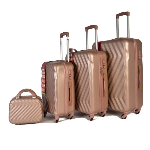 White Sea Luggage 4 Pieces Set Brown Color