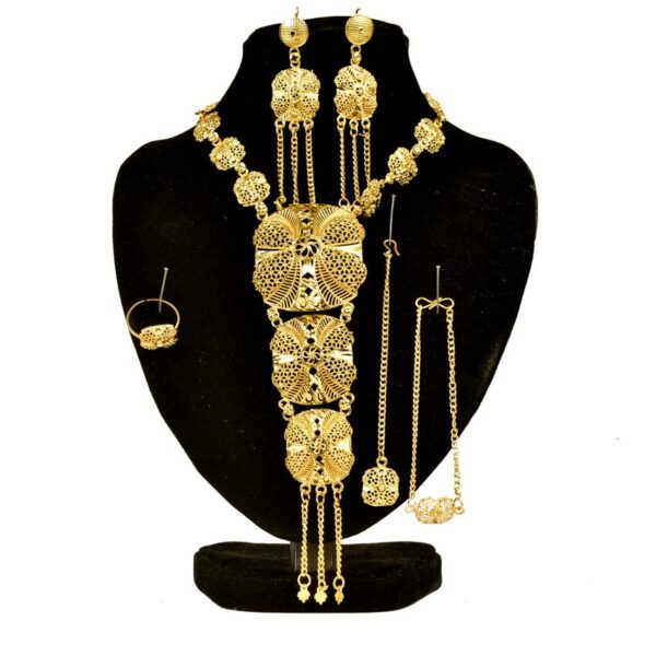 Fashion Plus Jewelry Set Necklace, Earring, Bangle, Ring, Forehead Jewelry (Maang Tikka) FP1005