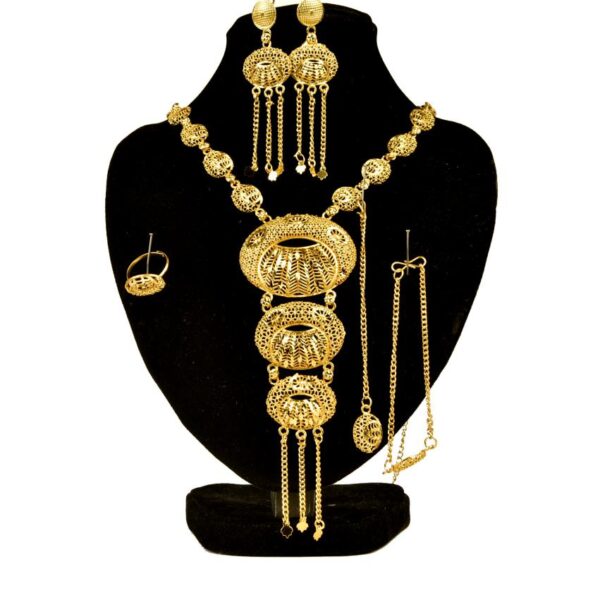 Fashion Plus Jewelry Set Necklace, Earring, Bangle, Ring, Forehead Jewelry (Maang Tikka) FP1004