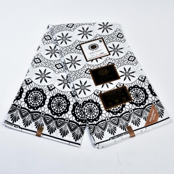 Hollantex Black and White Ankara Fabric HBW1003
