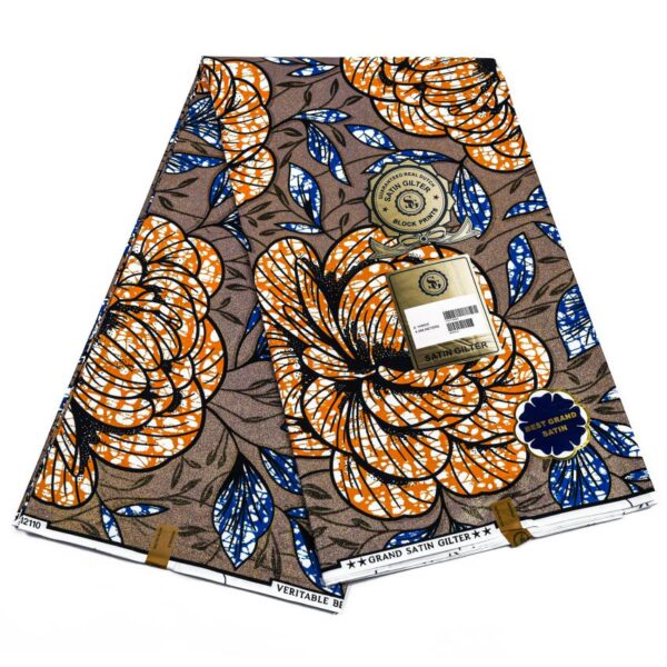 Real Dutch Mixed Cotton Satin Wax Ankara Fabric SWA1009