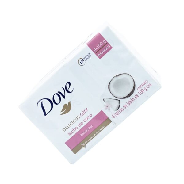Dove Soap Delicious Care Leche De Coco Beauty Bar 100g