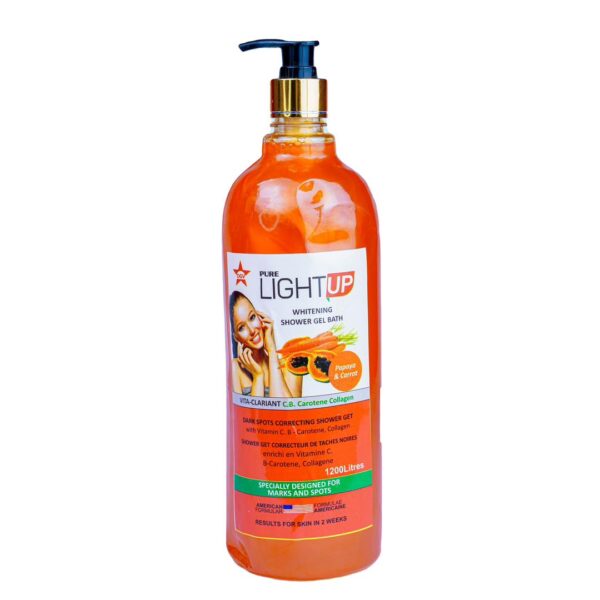 Pure Light Up Whitening Papaya & Carrot Shower Gel Bath 1200ml