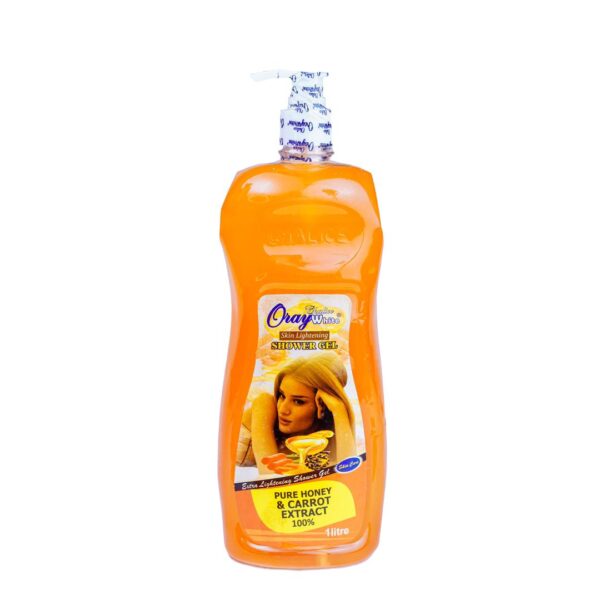 Oray White Skin Lightening Pure Honey & Carrot Shower Gel 1ltr