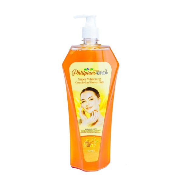 Phlilpians White Super Whitening Complexion With Pure Honey & Carrot Shower Bath 1ltr